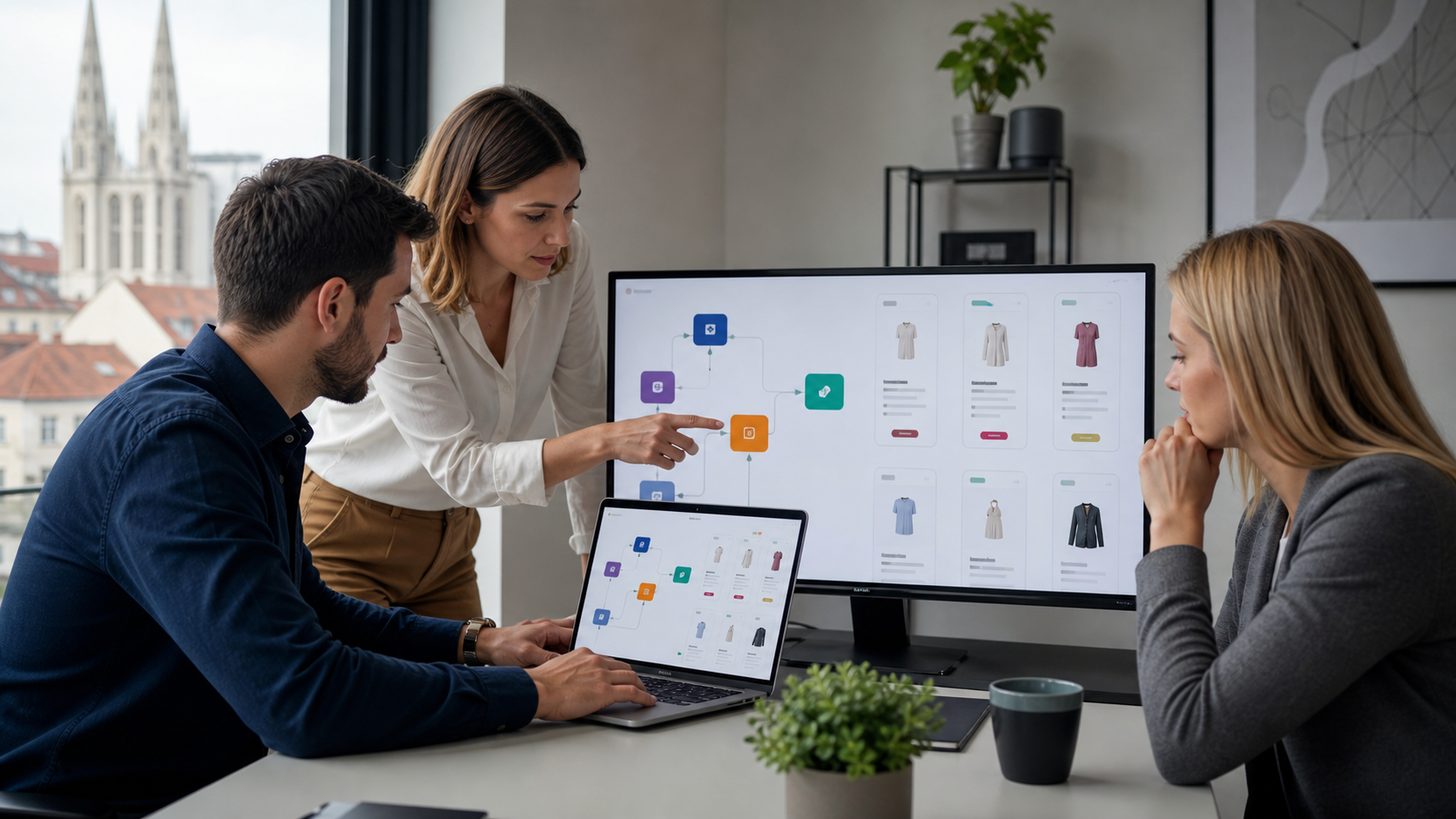 Tim webshopa analizira tokove email automatizacije